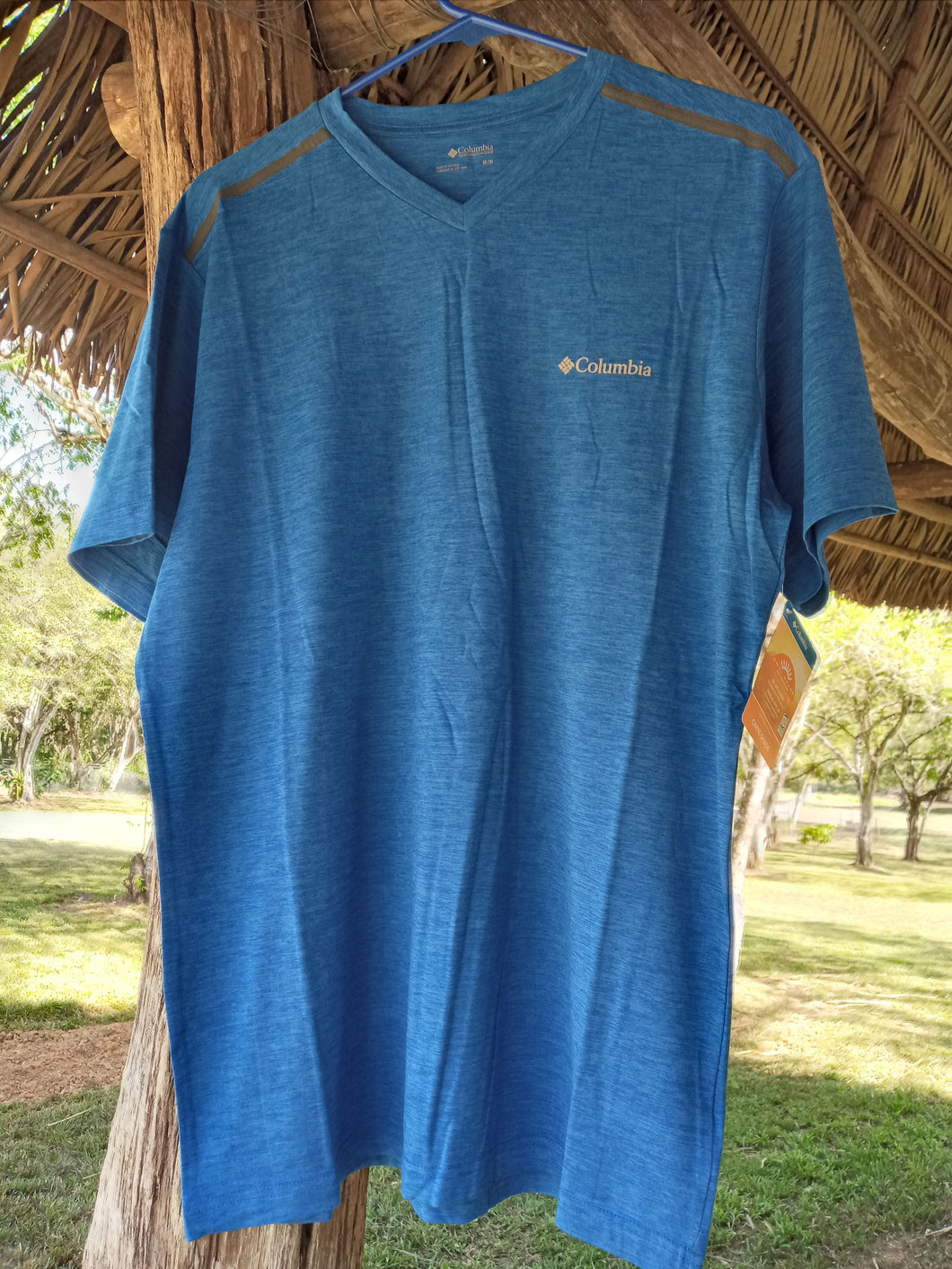 Tech Trail V-Neck T-Shirt - Blue