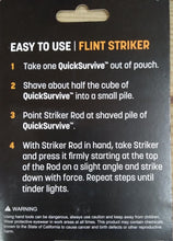 Load image into Gallery viewer, QUICKSURVIVE Emergency Magnesium Flint Striker - Fire Starter Ferro Rod for Extreme Weather
